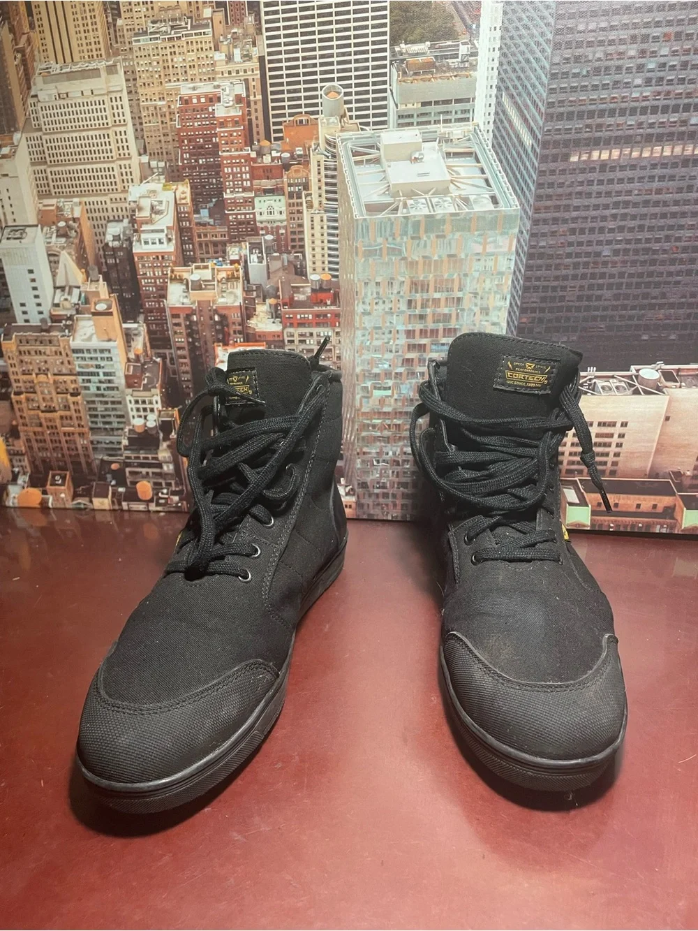Cortech The Freshman Motorcycle Riding High Top Shoes Sneakers Men's 10  Black